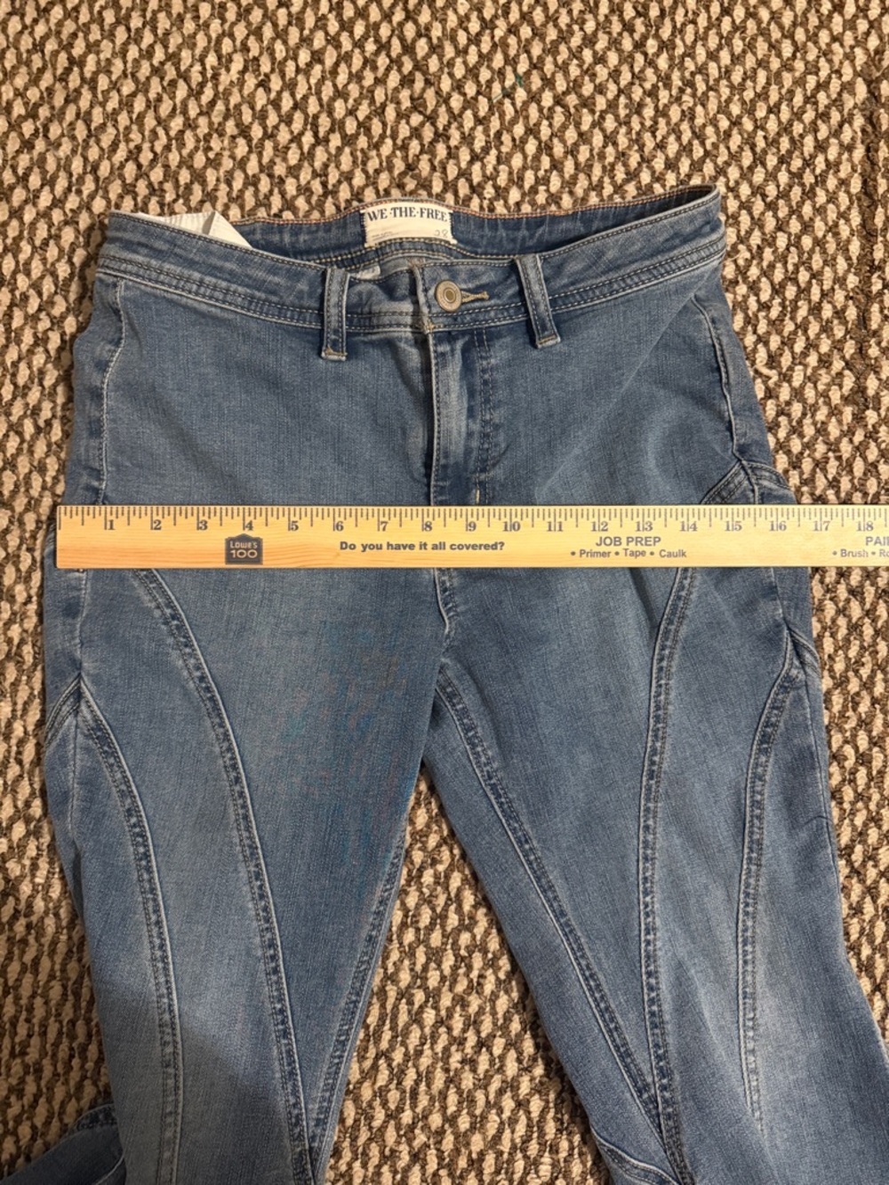 We The Free Twirl On Mid-Rise Crop Flare Jeans - Morning Blue - 28 - Picture 10 of 10